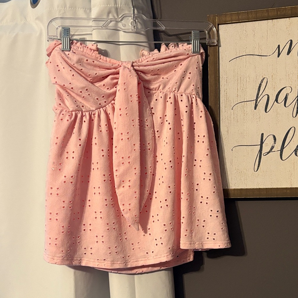 SHEIN Maternity Mesh Cutout Tube Top - Picture 6 of 6